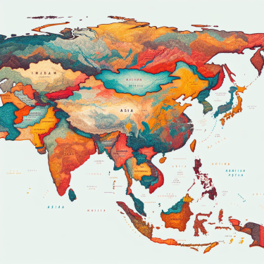 亚洲地图国家分布图，亚洲地图高清地图