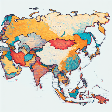 亚洲地图正版大图，亚洲地图图片大全